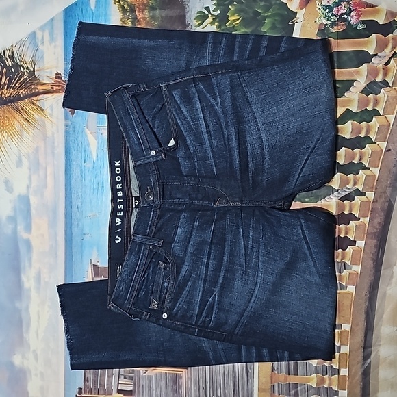 True Religion‎ x Russell Westbrook Raw Hem Blue Jeans Size 34x28 - Picture 1 of 8